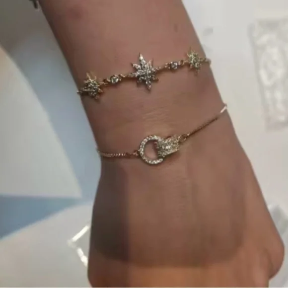 18K Star Celestial Gold Women’s Bracelet 8” - Picture 2 of 6